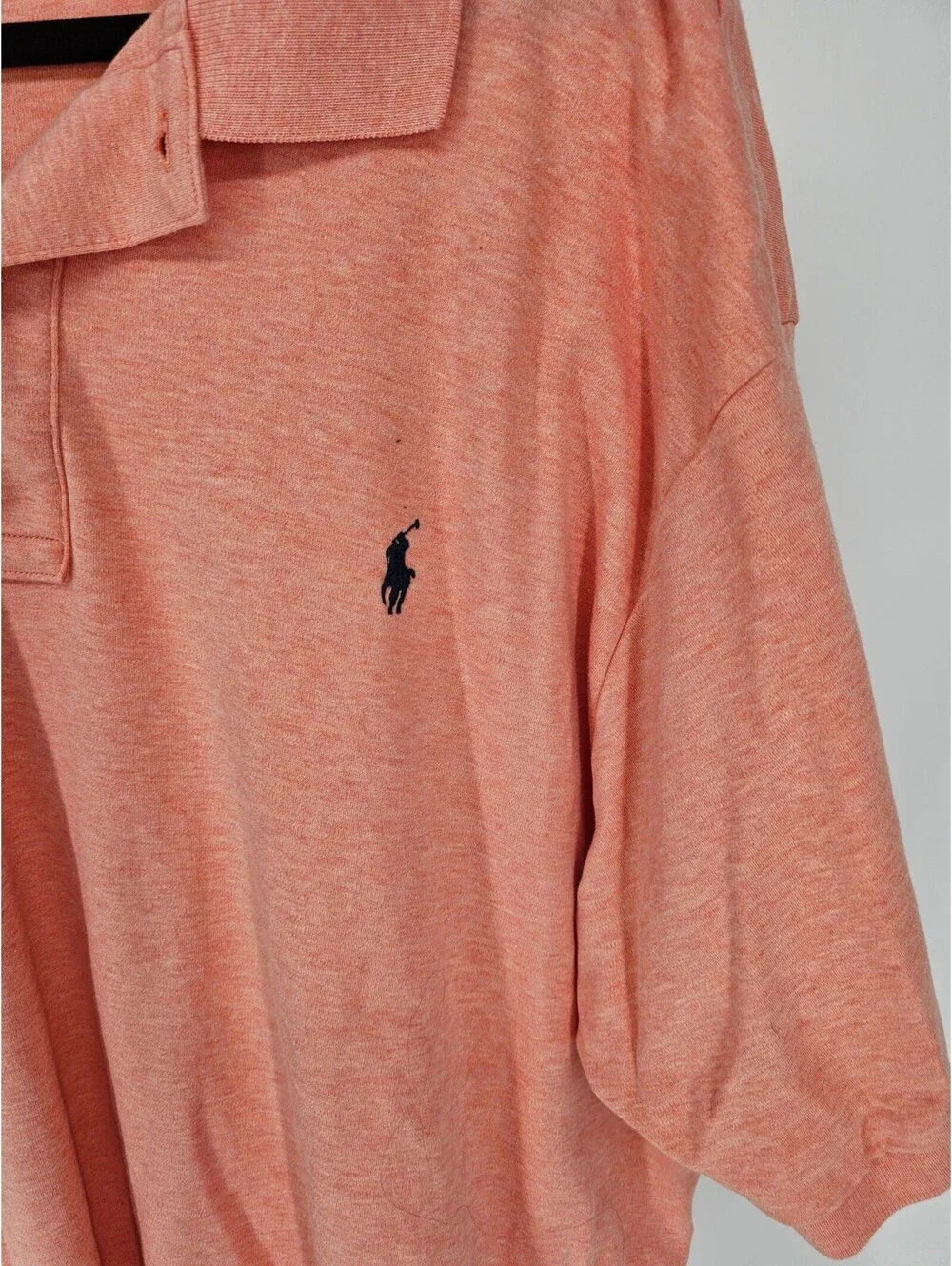 Polo Ralph Lauren Mens Sz 2XB Short Sleeve Polo Shirt Salmon Pink